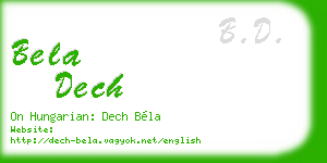 bela dech business card